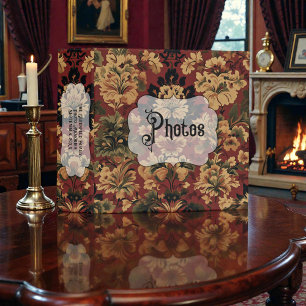 Classeur Album de photos de famille florales victoriennes a