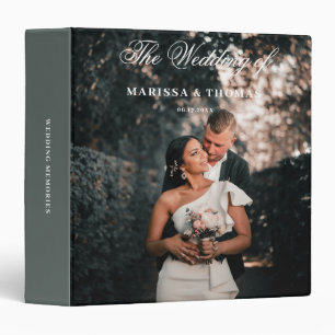 Classeur Album de photos de mariage élégant Script Garde Sa