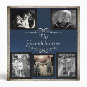 Classeur Album de photos des petits-enfants - Bleu/Argent