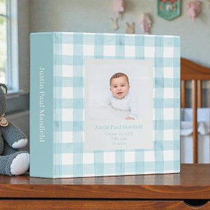 Classeur Album de photos personnalisé de bébé à l'aquarelle