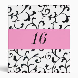Classeur Album de photos Sweet Sixteen rose et noir