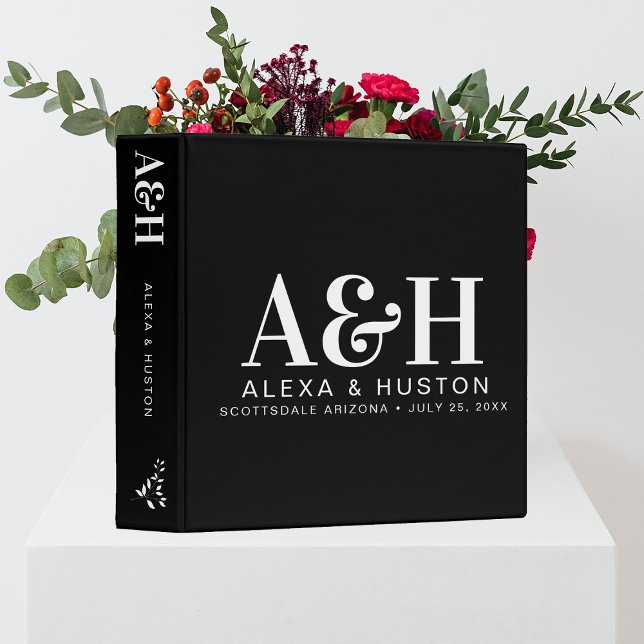 Classeur Album de planification de monogramme de mariage pe (Créateur téléchargé)