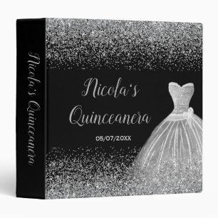 Classeur Album de Quinceanera à paillettes fausses robe arg