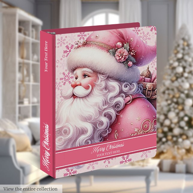 Classeur Album de reliure de mémoire de Noël de nom personn (Pinkmas Custom Name Christmas Memory Album Binder)