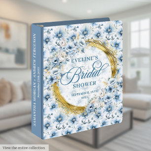 Classeur Album de souvenirs Boho poussiéreux fleurs bleues
