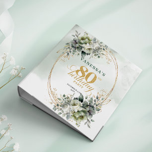 Classeur Album de souvenirs d'anniversaire 80 ans à l'aquar