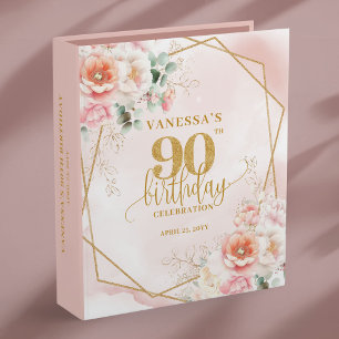 Classeur Album de souvenirs de 90e anniversaire aquarelle r