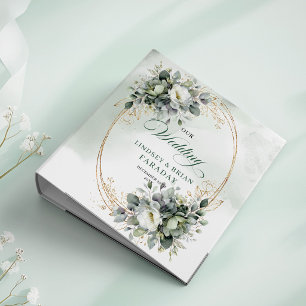 Classeur Album de souvenirs de mariage à l'aquarelle vert p