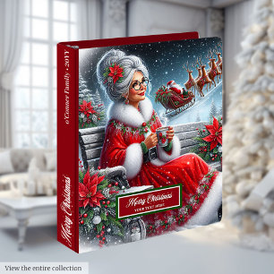 Classeur Album de souvenirs de Noël de Mme Claus chic moder