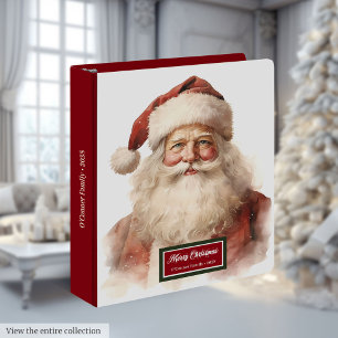 Classeur Album de souvenirs de Père Noël Monogramme Moderne