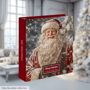 Classeur Album de vacances de Père Noël aquarelle Classique