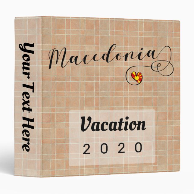 Classeur Album de vacances en Macédoine de Macédoine Recett (Devant/Côté)