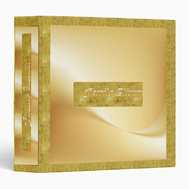 Classeur Album d'or d'or (Devant/Côté)