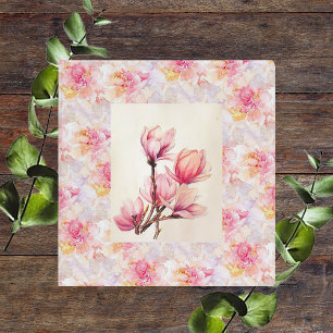 Classeur Album du bloc-notes pour les fleurs d'aquarelle