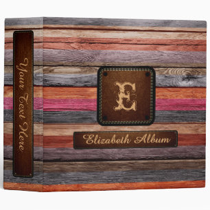 Classeur Album élégant en bois vintage #27 simili cuir
