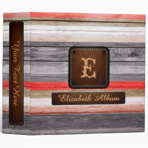 Classeur Album élégant en bois vintage #8 simili cuir
