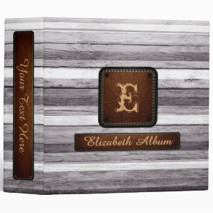 Classeur Album élégant en bois vintage simili cuir
