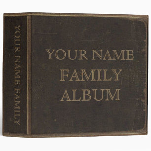 Classeur Album en cuir Brown de famille d'impression