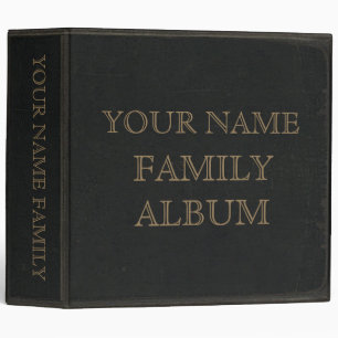 Classeur Album en cuir foncé de famille d'impression