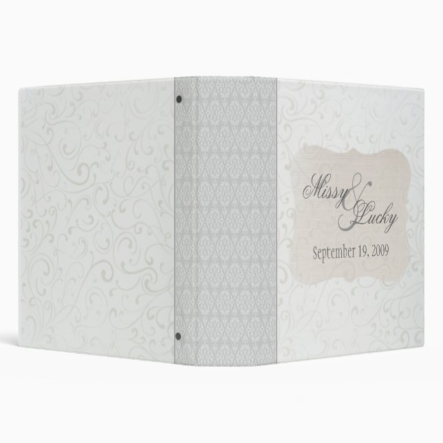 Classeur Album en filigrane argenté de mariage/anniversaire (Arrière-plan)