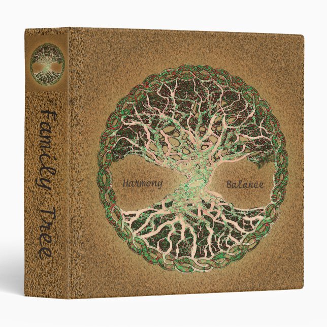 Classeur Album fait sur commande à arbre généalogique (Devant/Côté)