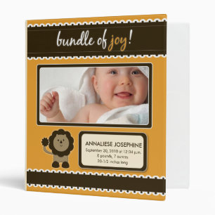 Classeur Album fait sur commande de bébé : Paquet orange