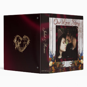 Classeur Album fleur sauvage, Bourgogne & mariage photo