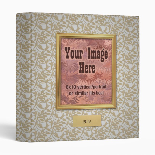 Classeur Album formel or et ivoire [classeur de 1 pouce] (Devant/Côté)