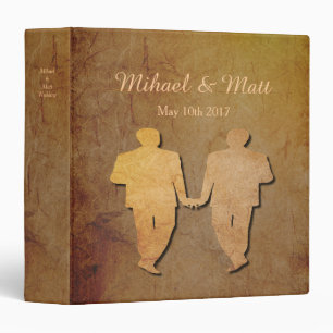 Classeur Album gai de mariage de texture vintage rustique