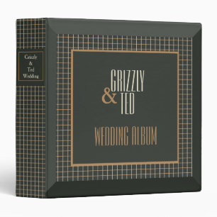 Classeur Album gai encadré chic de mariage pour des mariés