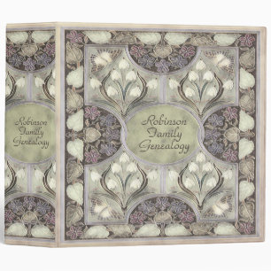 Classeur Album généalogique vintage de look antique