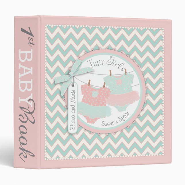 Classeur Album jumel de livre de mémoire de tutus de filles (Devant/Côté)