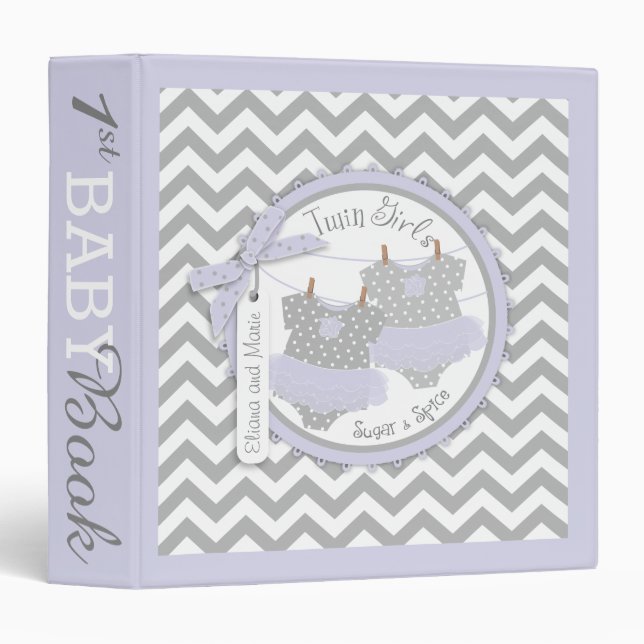 Classeur Album jumel de livre de mémoire de tutus de filles (Devant/Côté)