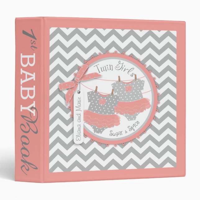 Classeur Album jumel de livre de mémoire de tutus de filles (Devant/Côté)