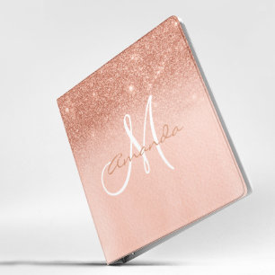 Classeur Album Monogramme rose Gold Plutôt personnalisé
