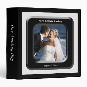 Classeur Album noir et blanc de mariage de cadre de photo