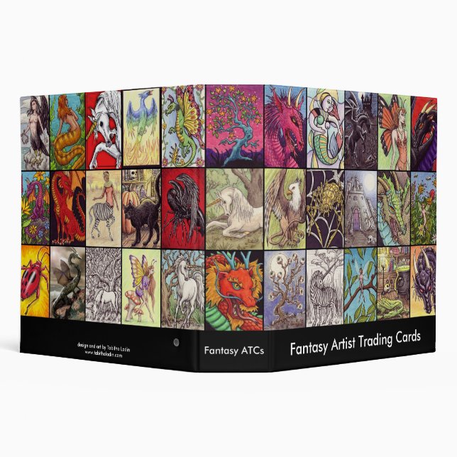 Classeur Album orienté de collecteurs d'ATC d'imaginaire (Arrière-plan)