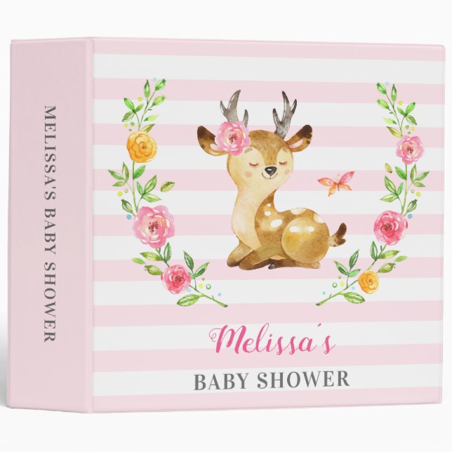 Classeur Album personnalisé de cadeau de douche de bébé de (Devant/Côté)