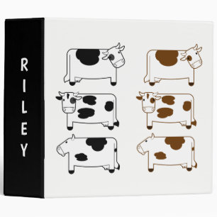 Classeur Album personnalisé mignon de vaches laitières de
