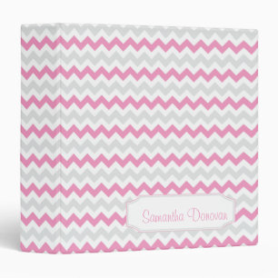 Classeur Album personnalisé par motif gris-clair rose de