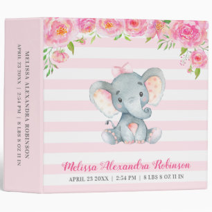 Classeur Album personnalisé pour nouveau-né bébé fille élép