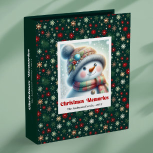 Classeur Album photo à anneaux de Noël avec bonhomme de nei