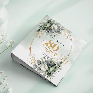Classeur Album Photo Anniversaire 80 ans Vert Aquarelle Bla