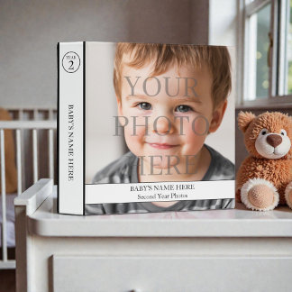 Classeur Album photo annuel bébé neutre