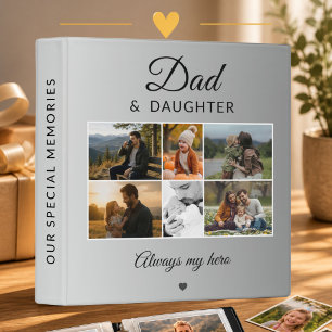 Classeur Album photo argenté pour papa et fille