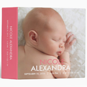 Classeur Album photo bébé moderne - rose