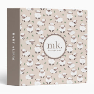 Classeur Album Photo Bébé Moutons & Agneaux Dessinés à la M