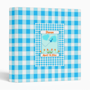 Classeur Album photo Bleu Vichy Baby