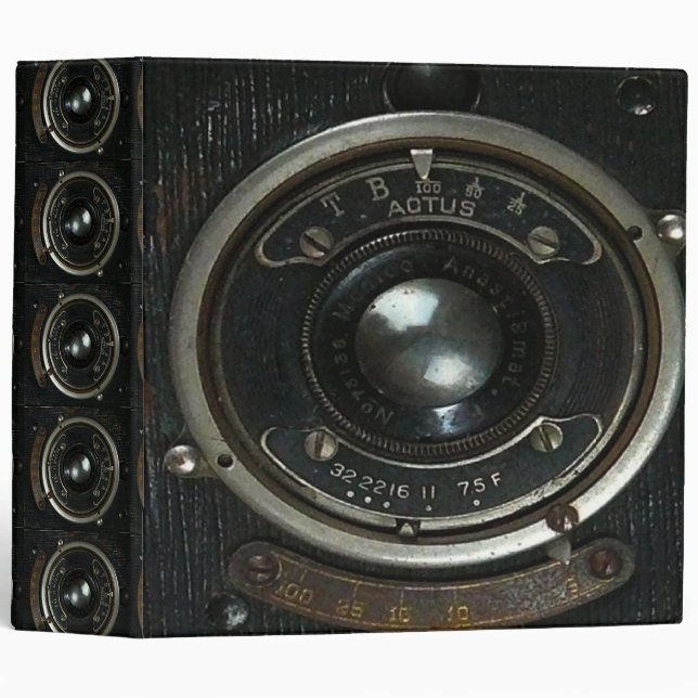 Classeur Album photo Caméra vintage (Devant/Côté)