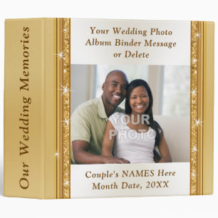 Classeur Album photo Champagne et Gold Custom Mariage